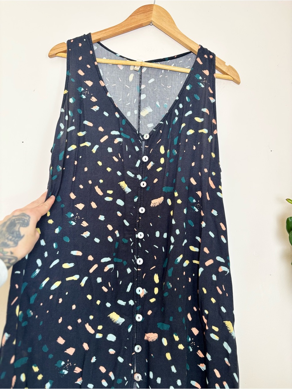 Anthropologie Malai Pompinjay Playa Maxi Dress In Washed Navy - Picture 4 of 8